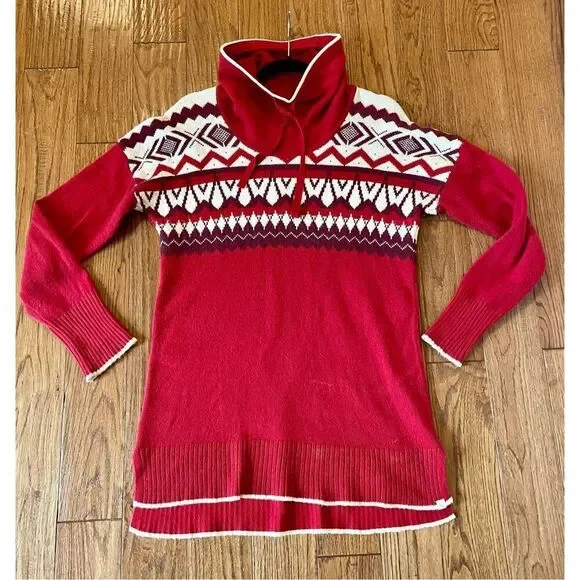Eddie Bauer wool fairisle Cowlneck sweater m - Picture 7 of 9